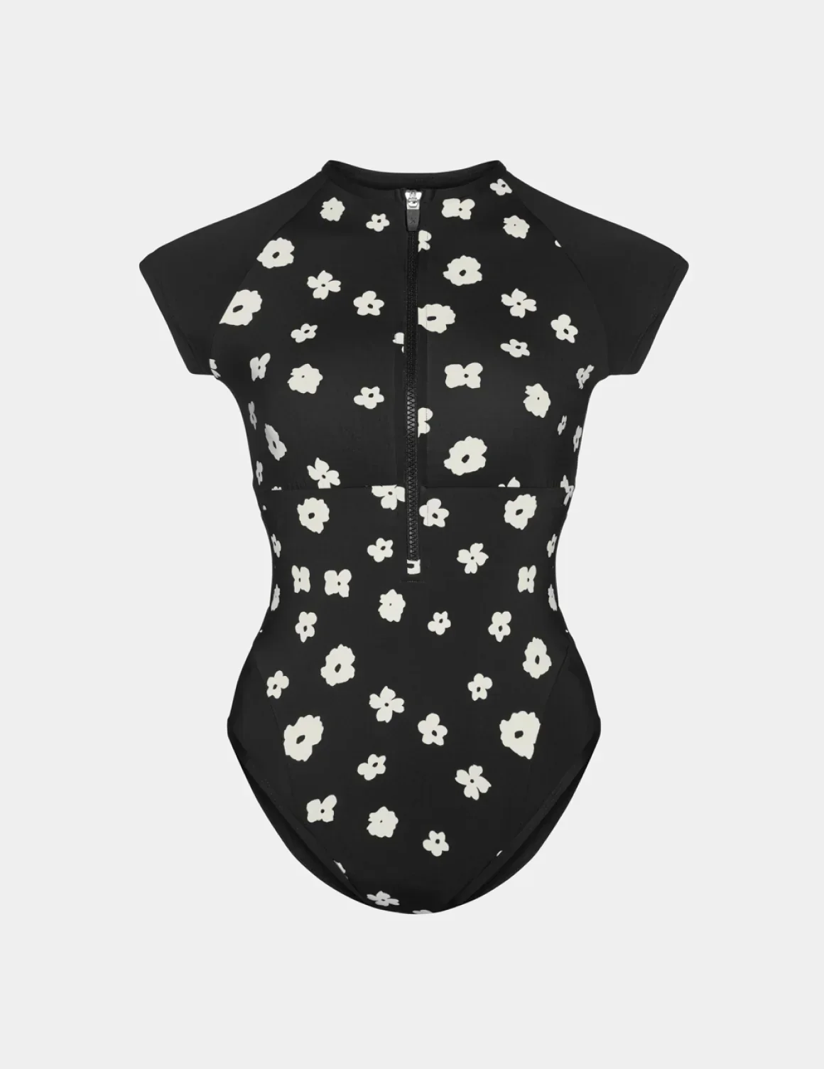 Leakproof Cap-Sleeve One Piece Swimsuit - Color Block - Image 3