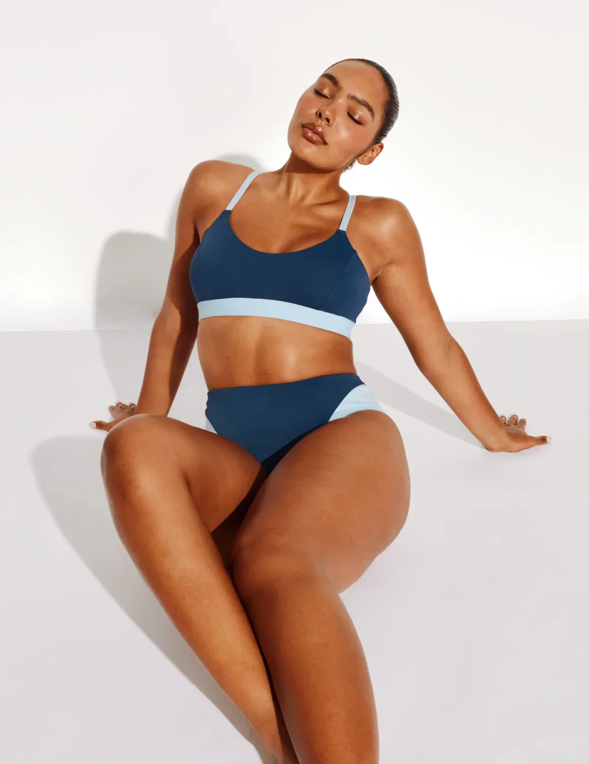 Leakproof High Rise Bikini Swim Bottom - Color Block - Image 10