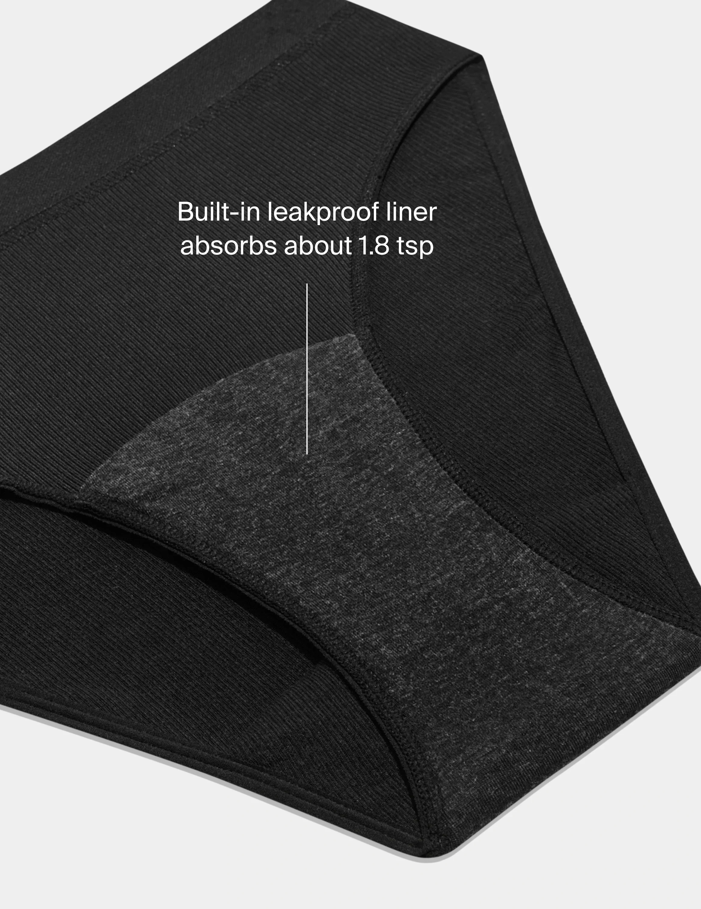 Leakproof Logo Modal Rib French Cut - Last Call - Image 14