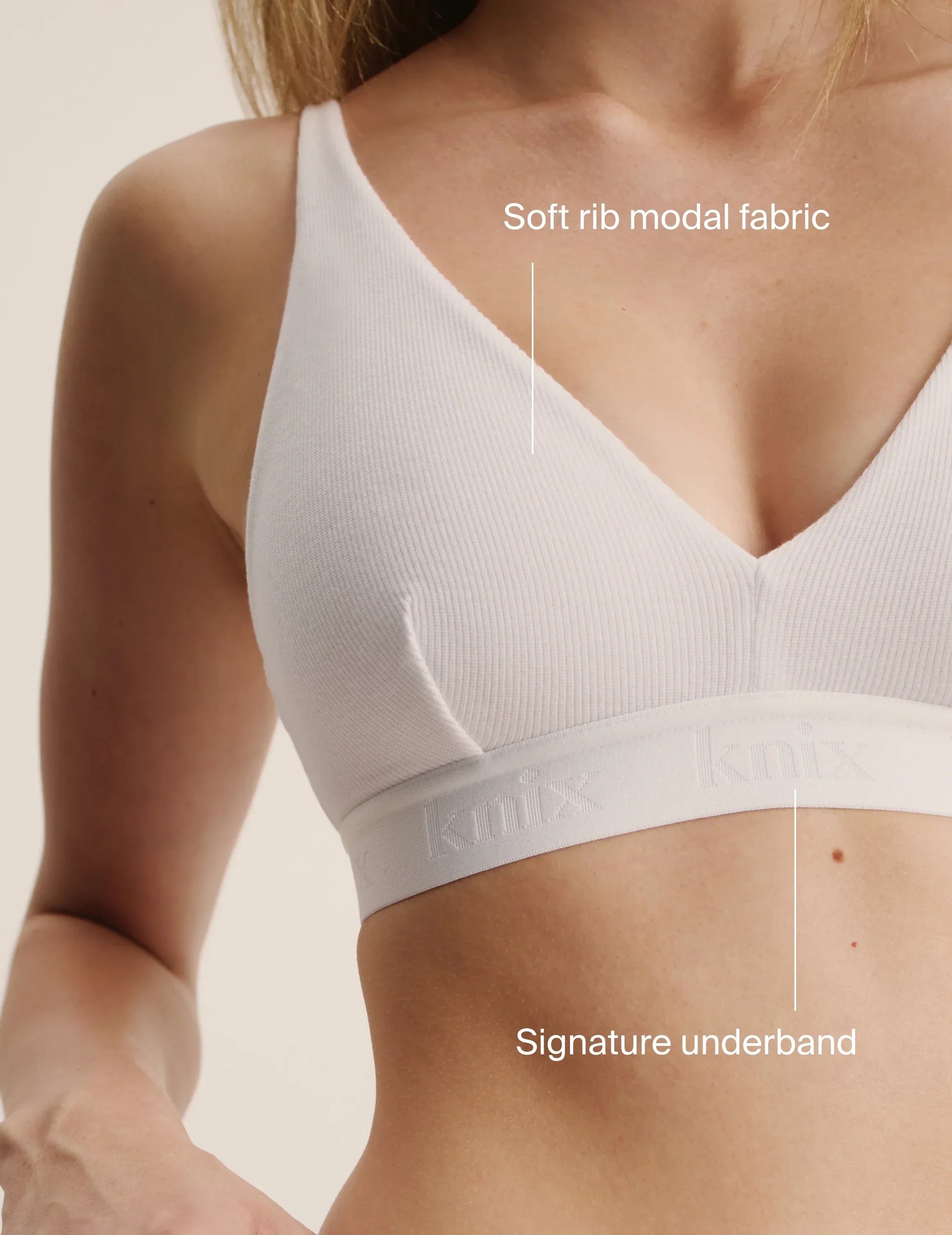Logo Rib Modal Bralette - Last Call - Image 14