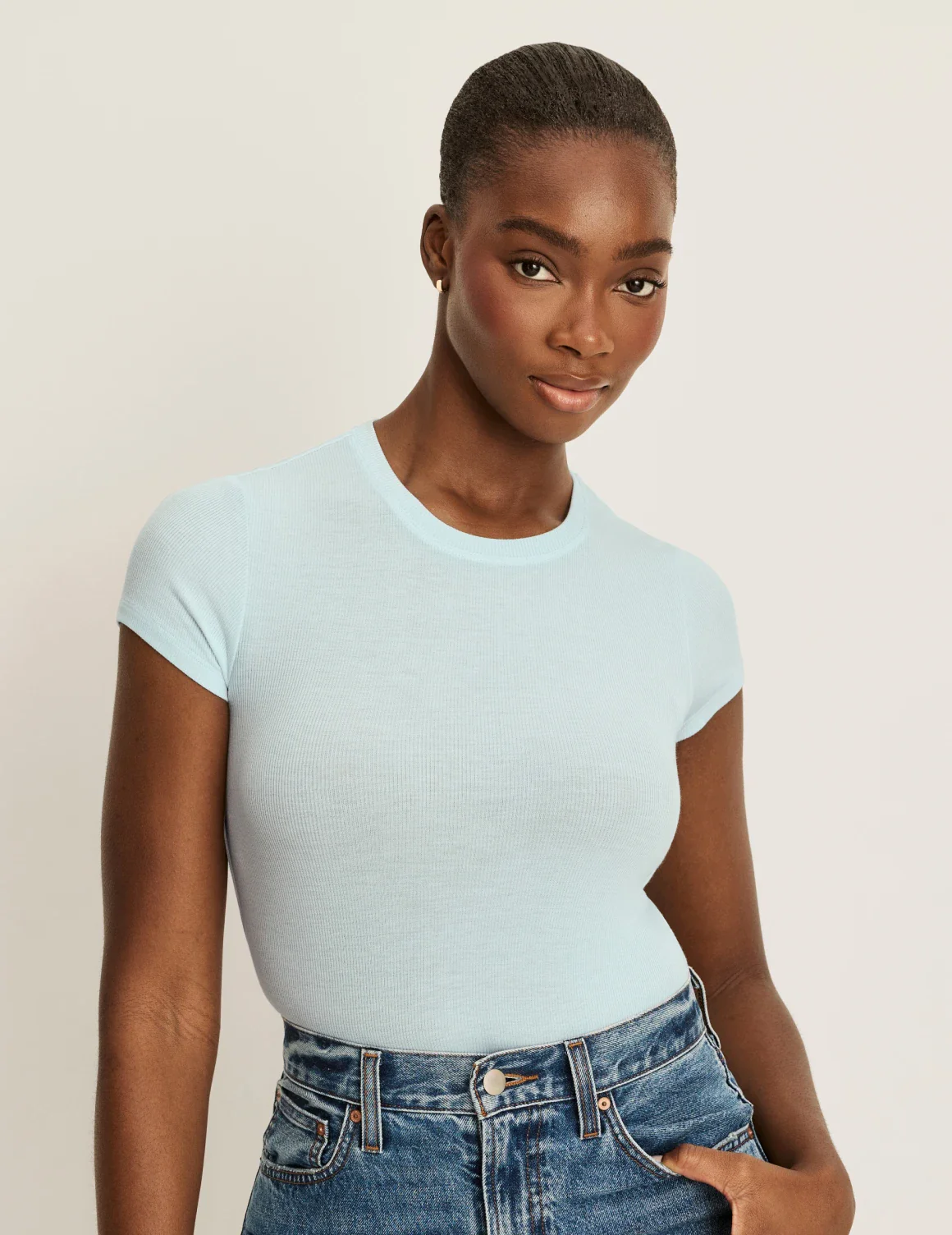 Modal Rib T-Shirt - Image 6