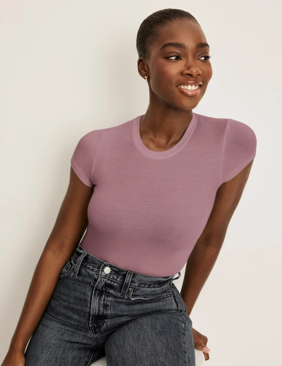 Modal Rib T-Shirt - Image 9