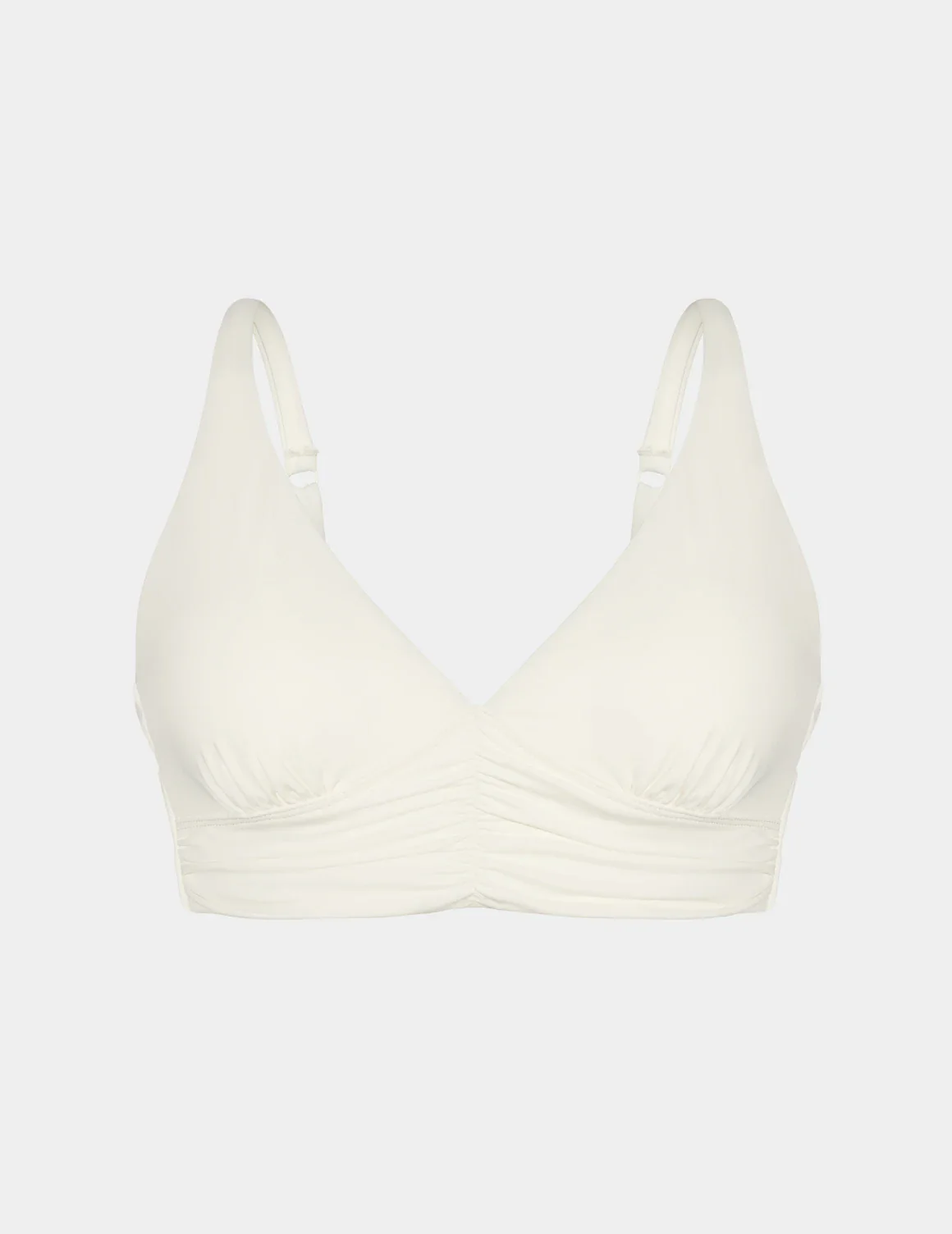 Sculpt Ruched Deep V Bikini Top - Image 2