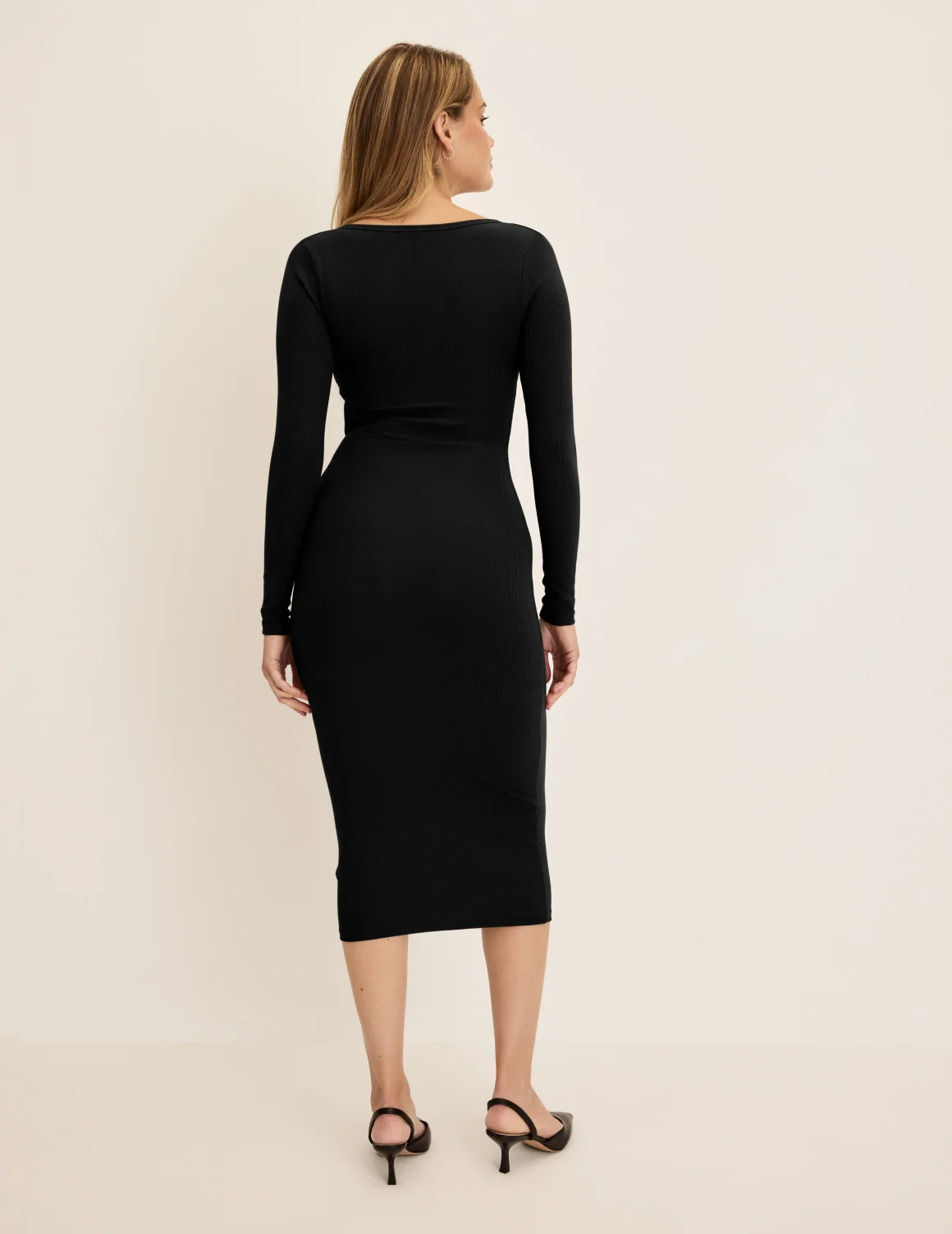 SculptRib™ Cotton Henley Dress - Image 3