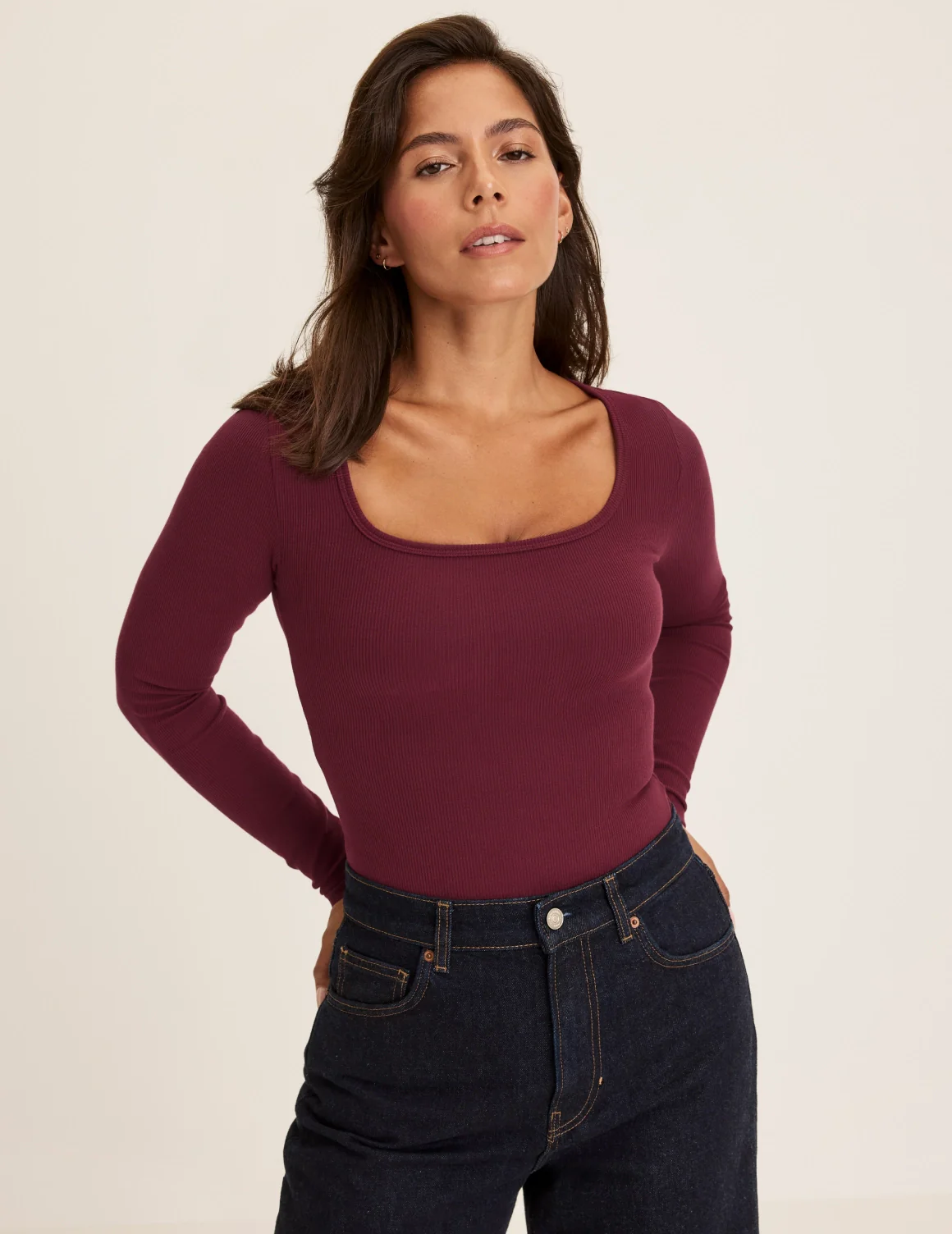 SculptRib™ Cotton Long Sleeve Top - Image 5