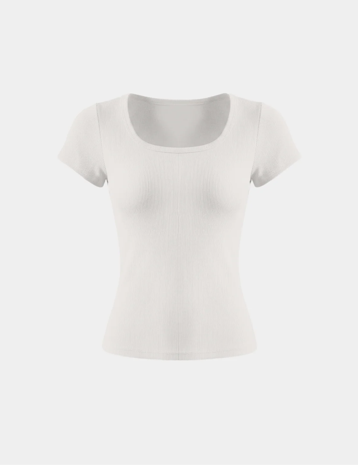 SculptRib™ Cotton Scoop Neck T-Shirt - Image 14
