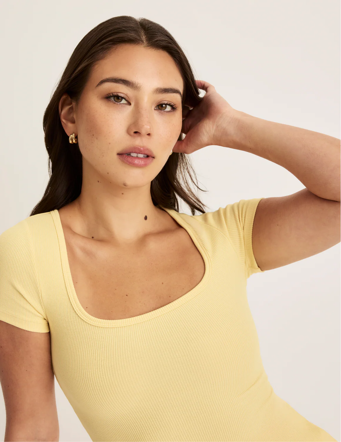SculptRib™ Cotton Scoop Neck T-Shirt - Image 8