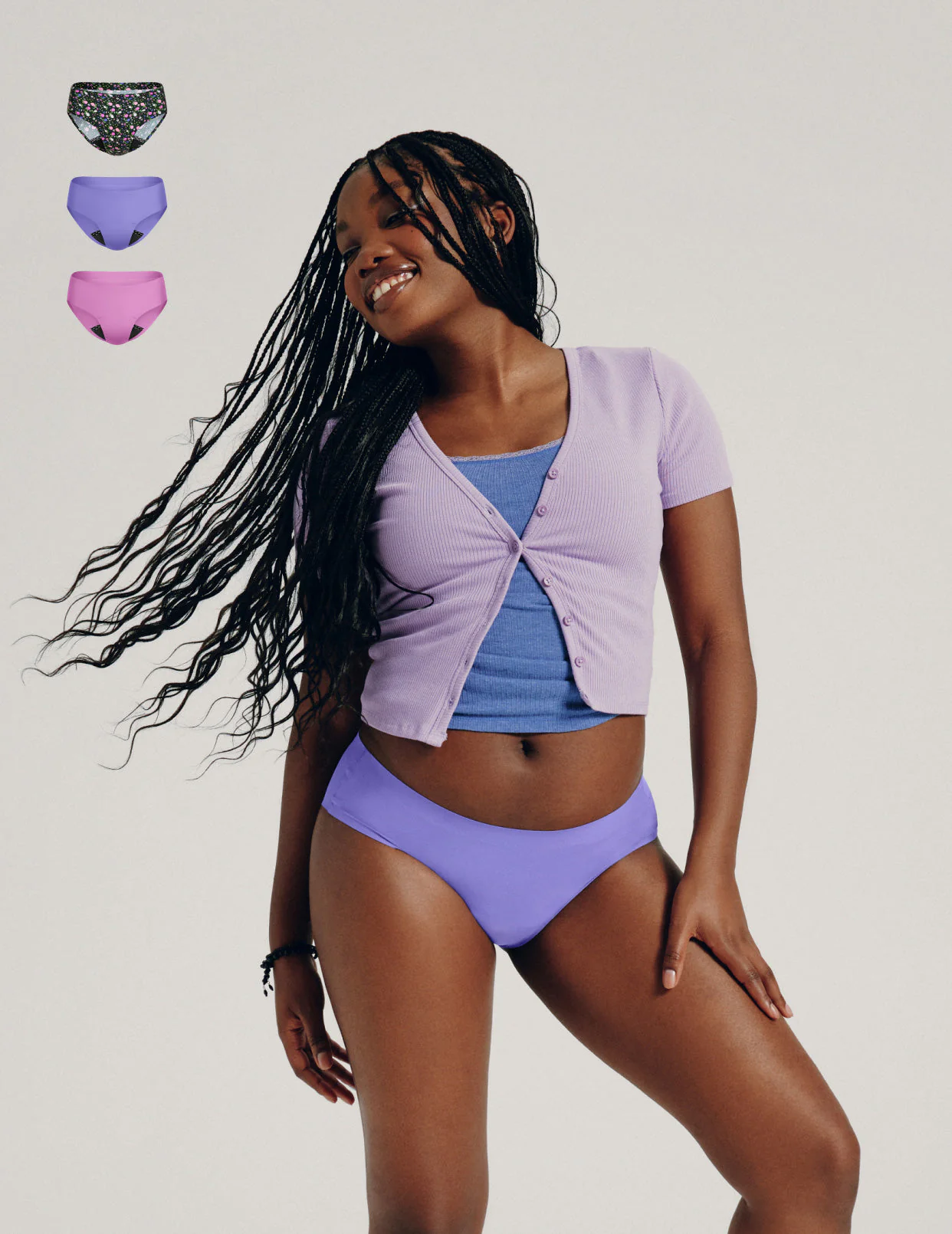 Teen Leakproof UltraThin No-Show Bikini 3-Pack - Image 26
