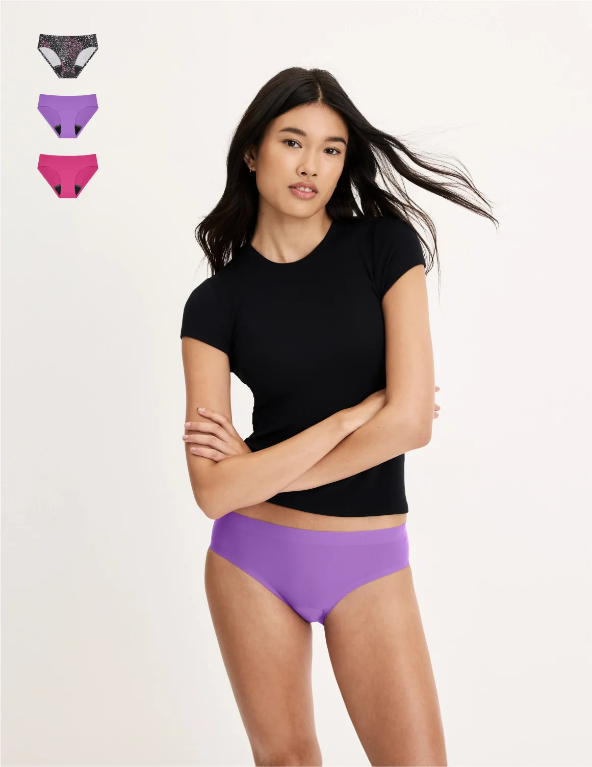 Teen Leakproof UltraThin No-Show Bikini 3-Pack - Image 52