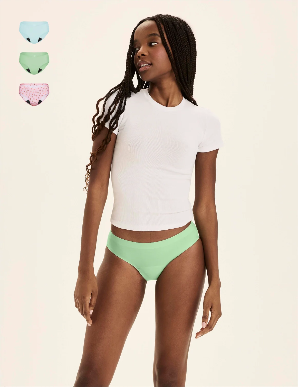 Teen Light Leakproof No-Show Bikini 3-Pack - Image 57
